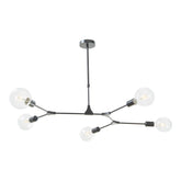Euphemia 5 Light Pendant in Black Dar Lighting EUP0539